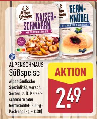 ALPENSCHMAUS Süßspeise