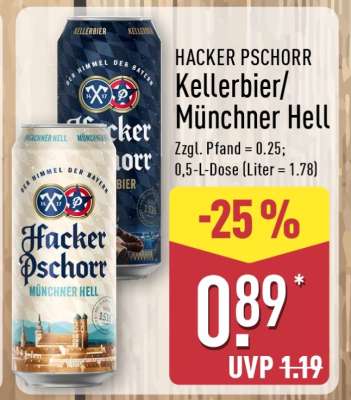HACKER PSCHORR Kellerbier/ Münchner Hell