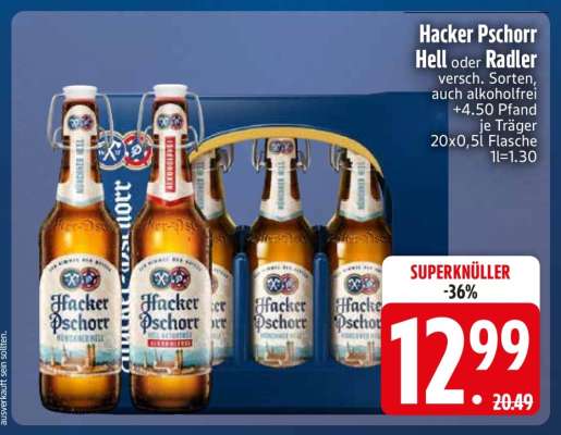 Hacker Pschorr Hell oder Radler