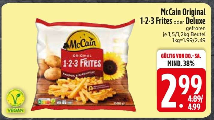 McCain Original 1-2-3 Frites oder Deluxe