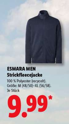 ESMARA MEN Strickfleecejacke