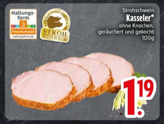 Strohschwein Kasseler