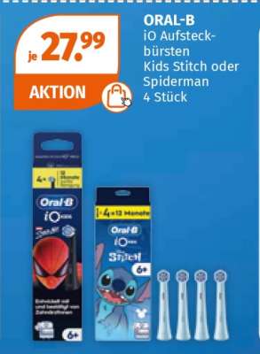 ORAL-B iO Aufsteckbürsten Kids Stitch oder Spiderman