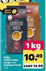 KÄFER Caffè Crema Lungo oder Espresso Forte