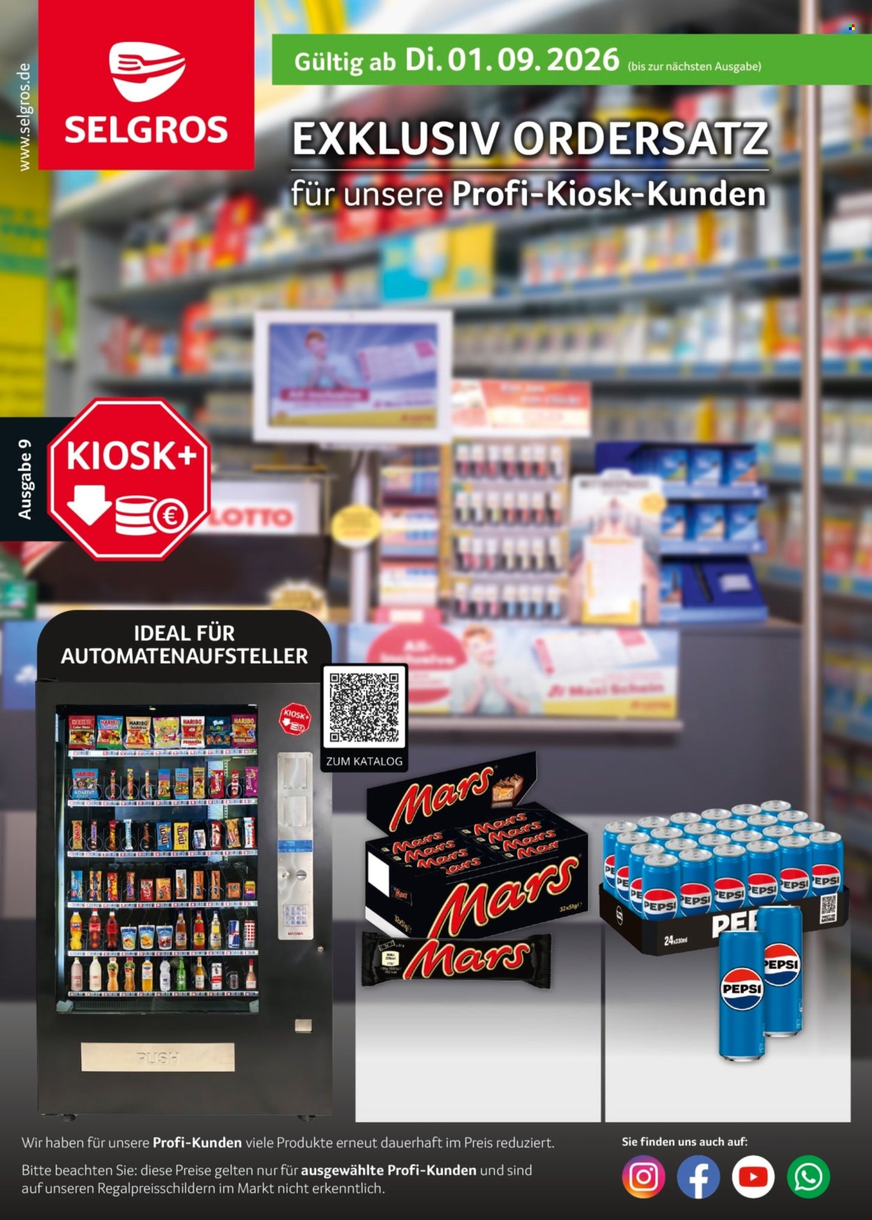 Selgros Prospekte  - 1.9.2026 - 31.10.2026. Seite 1