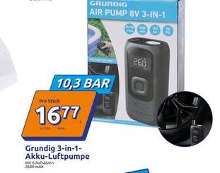 Grundig 3-in-1-Akku-Luftpumpe