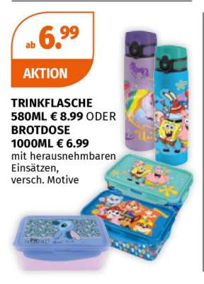 TRINKFLASCHE 580ML ODER BROTDOSE 1000ML