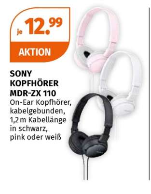 SONY KOPFHÖRER MDR-ZX 110