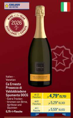 Ca Ernesto Prosecco di Valdobbiadene Spumante DOCG