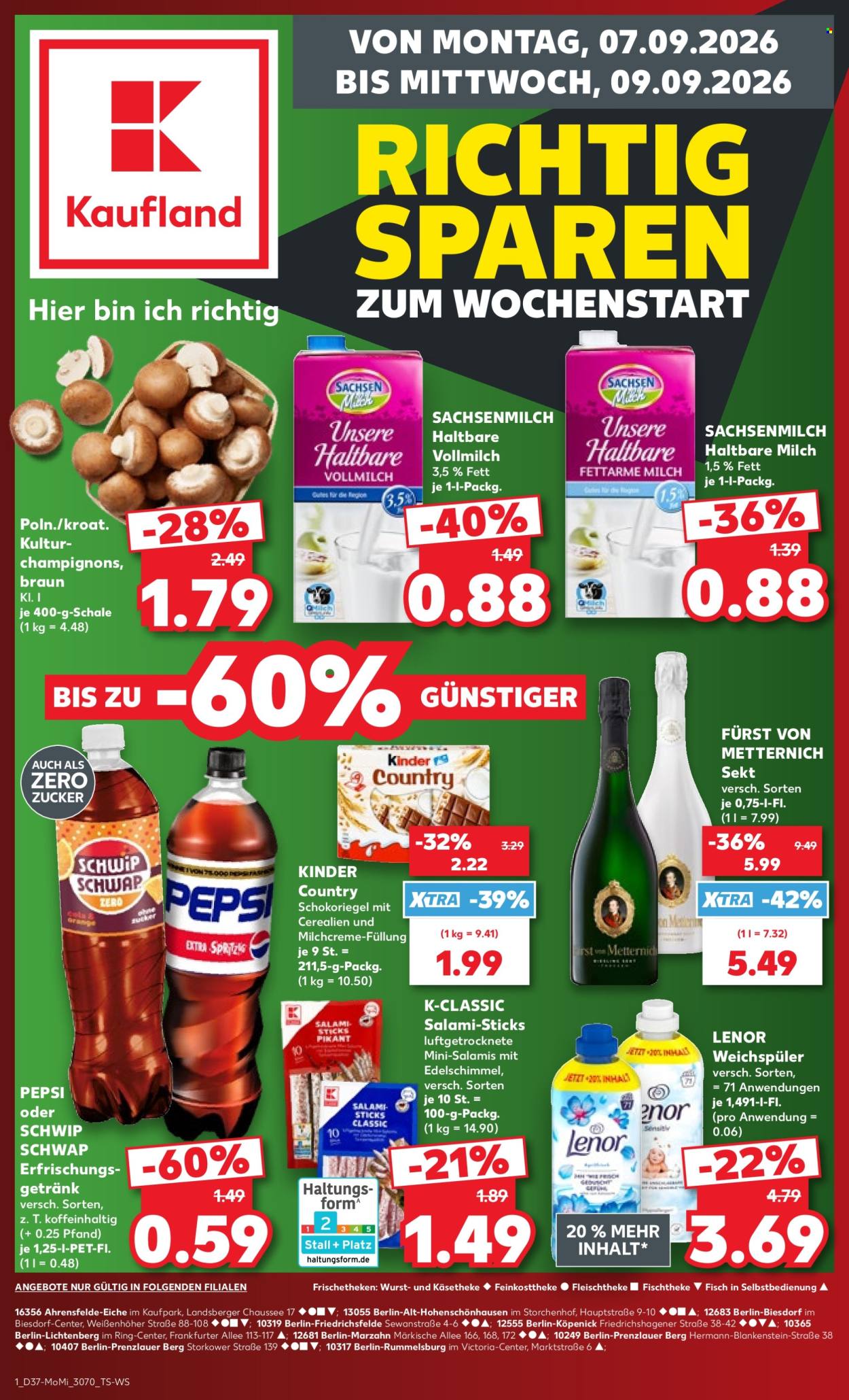Kaufland Prospekte  - 7.9.2026 - 9.9.2026. Seite 1