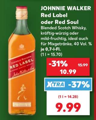 JOHNNIE WALKER Red Label oder Red Soul