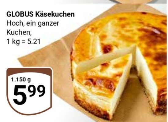 GLOBUS Käsekuchen