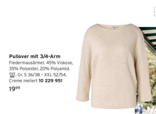 Pullover mit 3/4-Arm