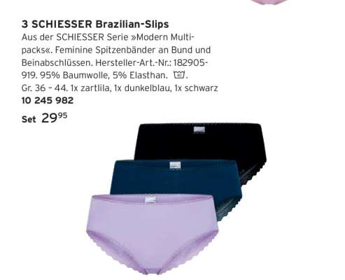 3 SCHIESSER Brazilian-Slips