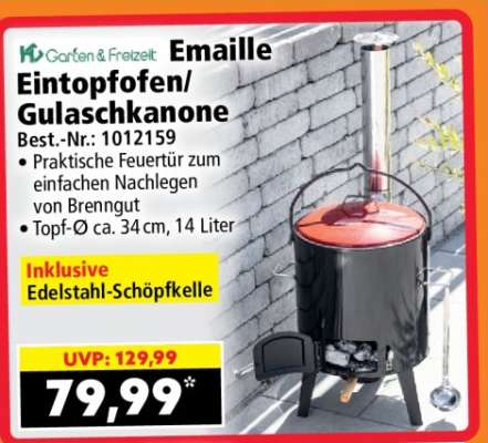 Emaille Eintopf­ofen/ Gulaschkanone