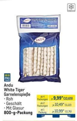 Andu White Tiger Garnelenspieße