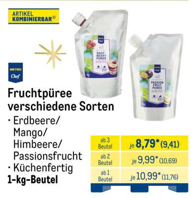 Fruchtpüree verschiedene Sorten