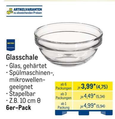 Glasschale