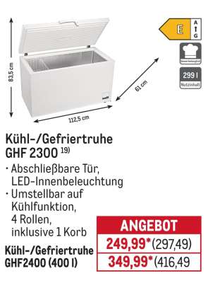 Kühl-/Gefriertruhe GHF 2300