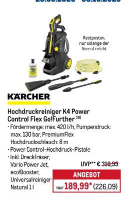 Hochdruckreiniger K4 Power Control Flex Go!Further