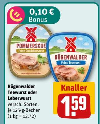 Rügenwalder Teewurst oder Leberwurst