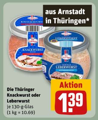 Die Thüringer Knackwurst oder Leberwurst