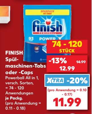 FINISH Spülmaschinen- Tabs oder -Caps