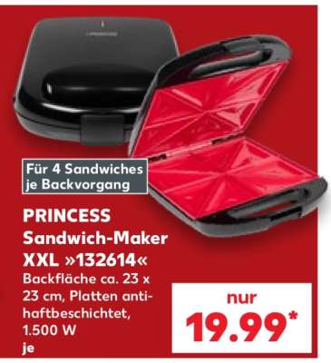 PRINCESS Sandwich-Maker XXL »132614«