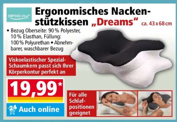 Ergonomisches Nackenstützkissen "Dreams"