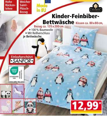 Kinder-Feinbiber-Bettwäsche