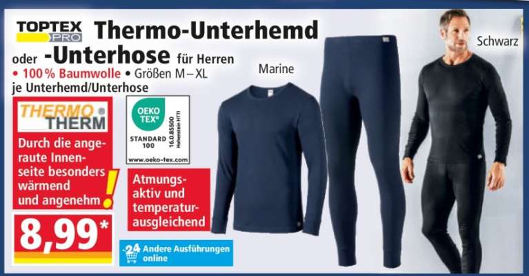 Thermo-Unterhemd oder -Unterhose