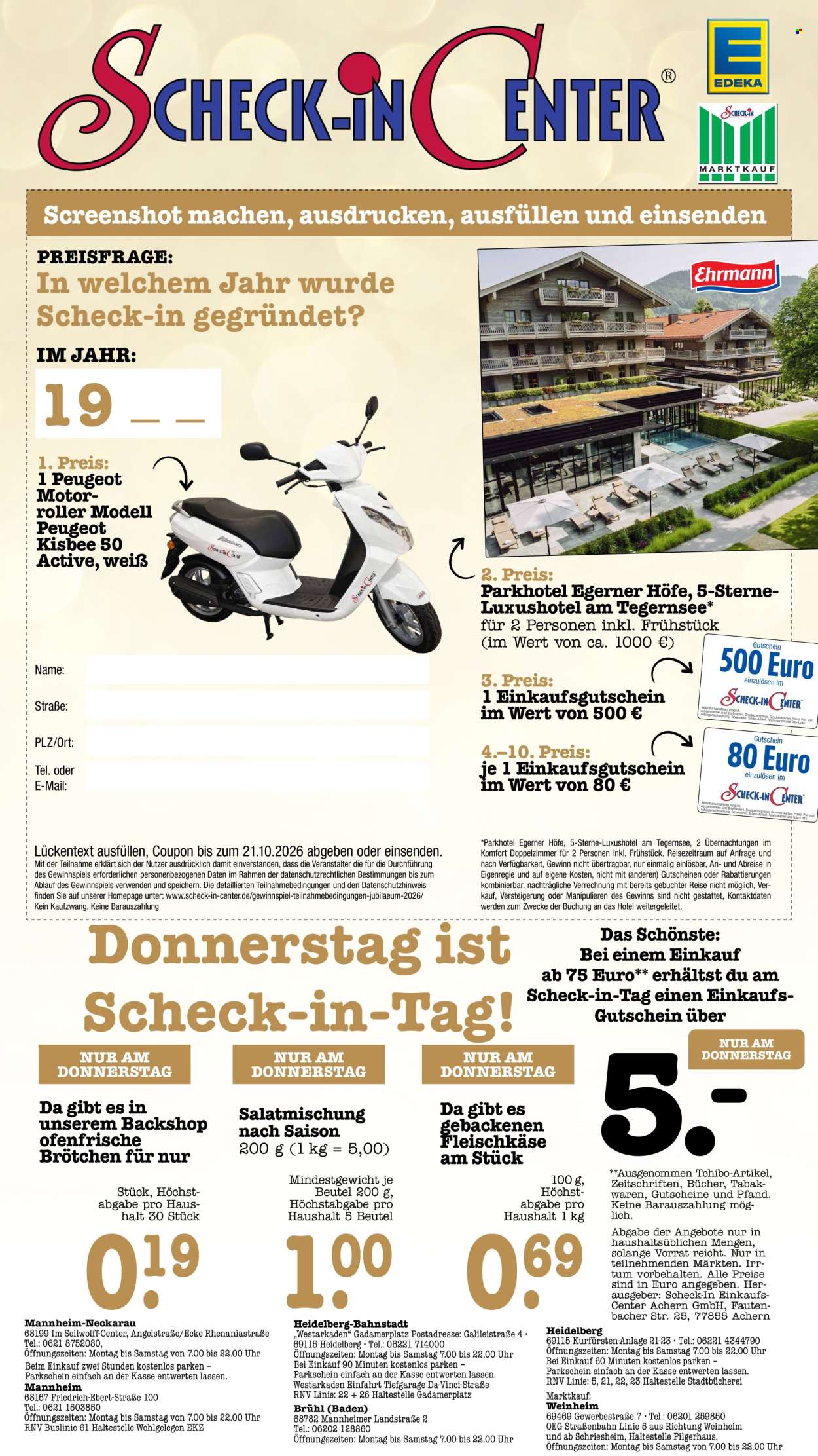Scheck-in Prospekte  - 28.9.2026 - 2.10.2026. Seite 65