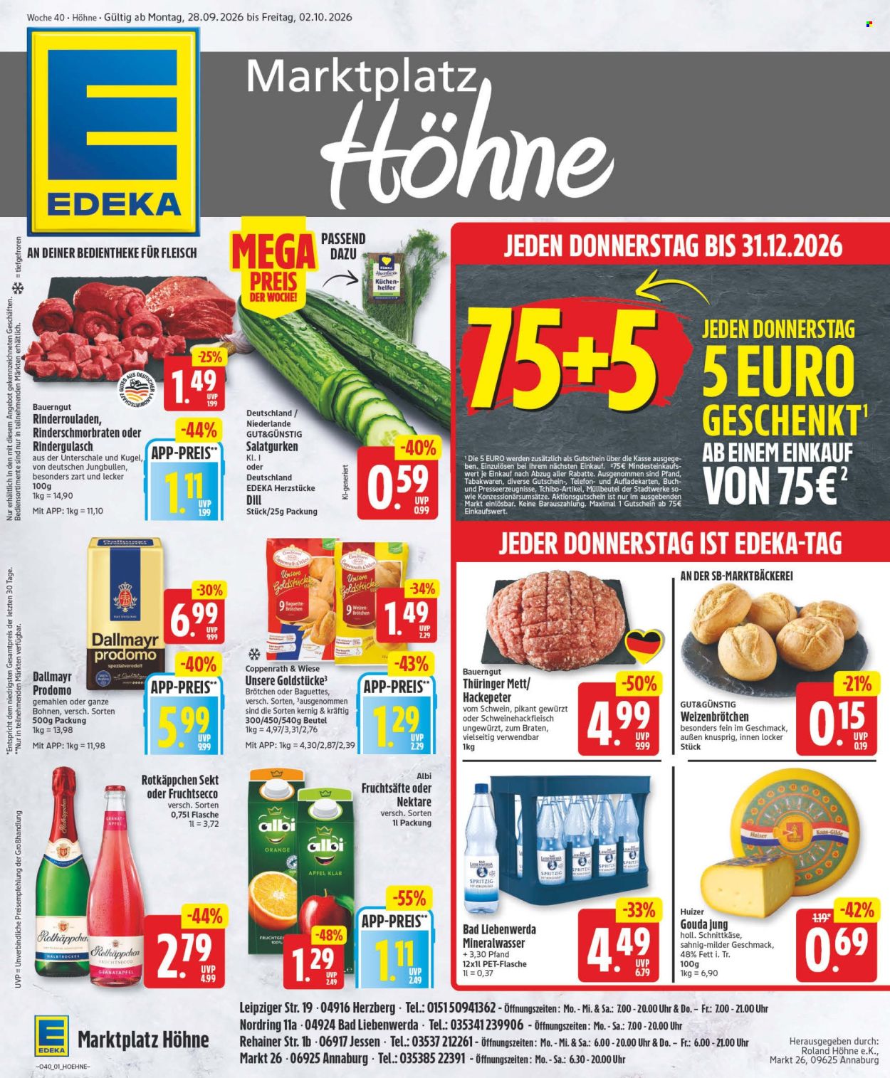 Edeka Prospekte  - 28.9.2026 - 2.10.2026. Seite 1