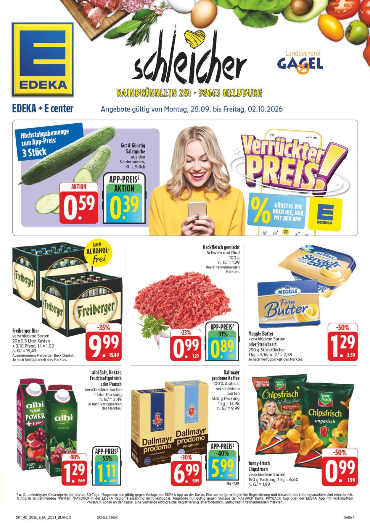 Edeka Prospekte  - 28.9.2026 - 2.10.2026. Seite 1