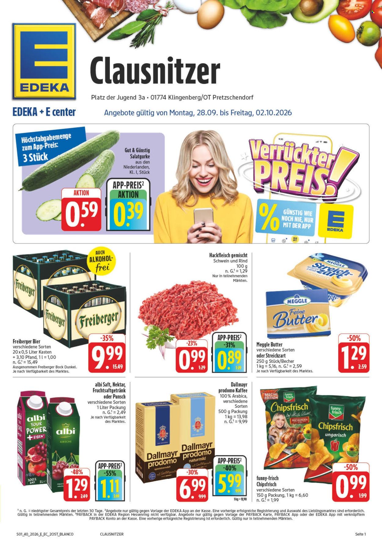 Edeka Prospekte  - 28.9.2026 - 2.10.2026. Seite 1