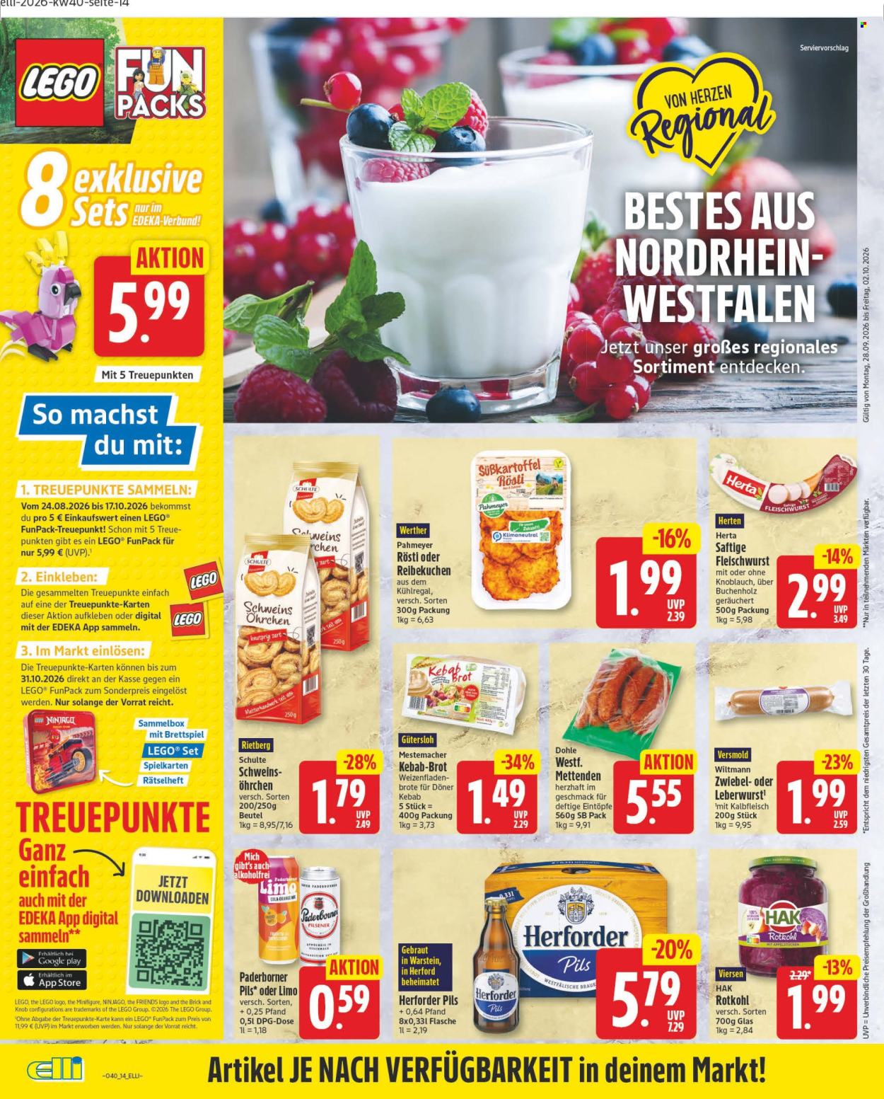 Edeka Prospekte  - 28.9.2026 - 2.10.2026. Seite 14