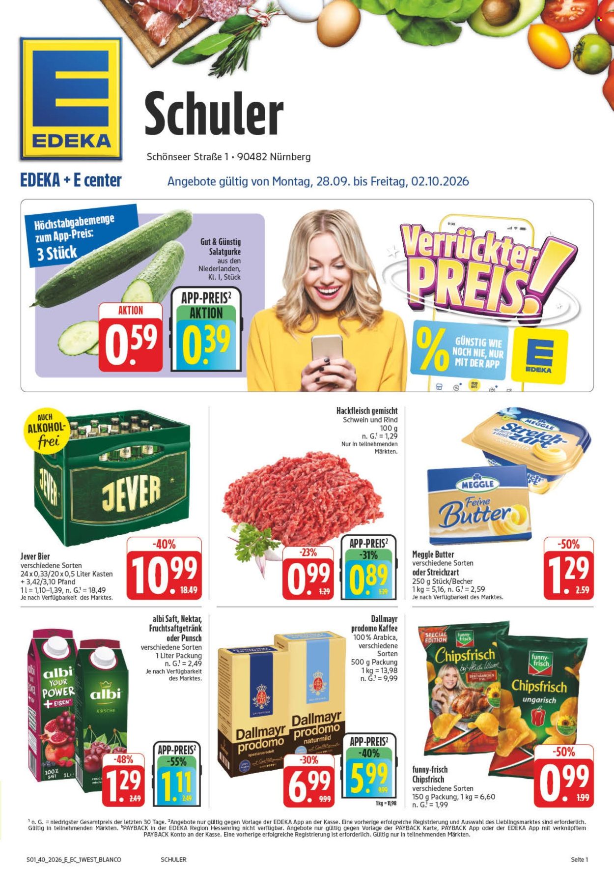 Edeka Prospekte  - 28.9.2026 - 2.10.2026. Seite 1