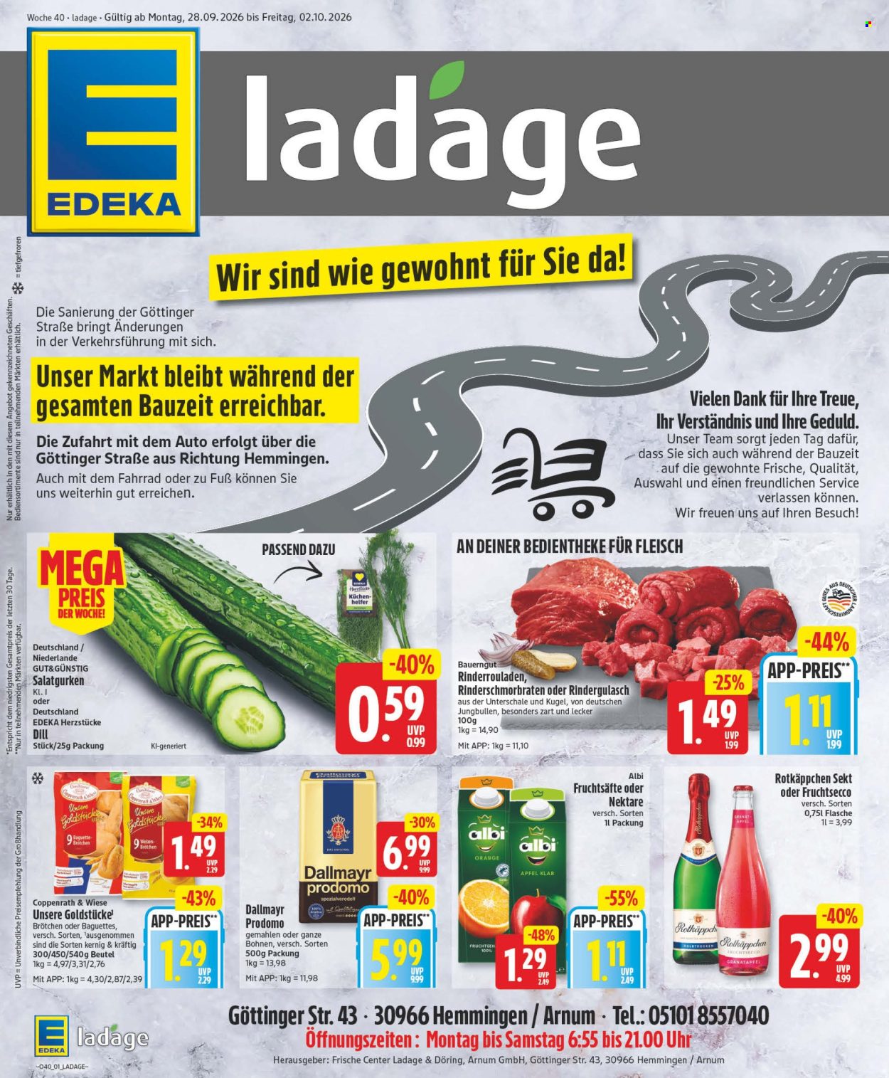 Edeka Prospekte  - 28.9.2026 - 2.10.2026. Seite 1