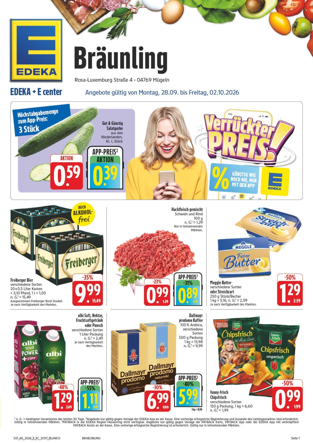 Edeka Prospekte  - 28.9.2026 - 2.10.2026. Seite 1