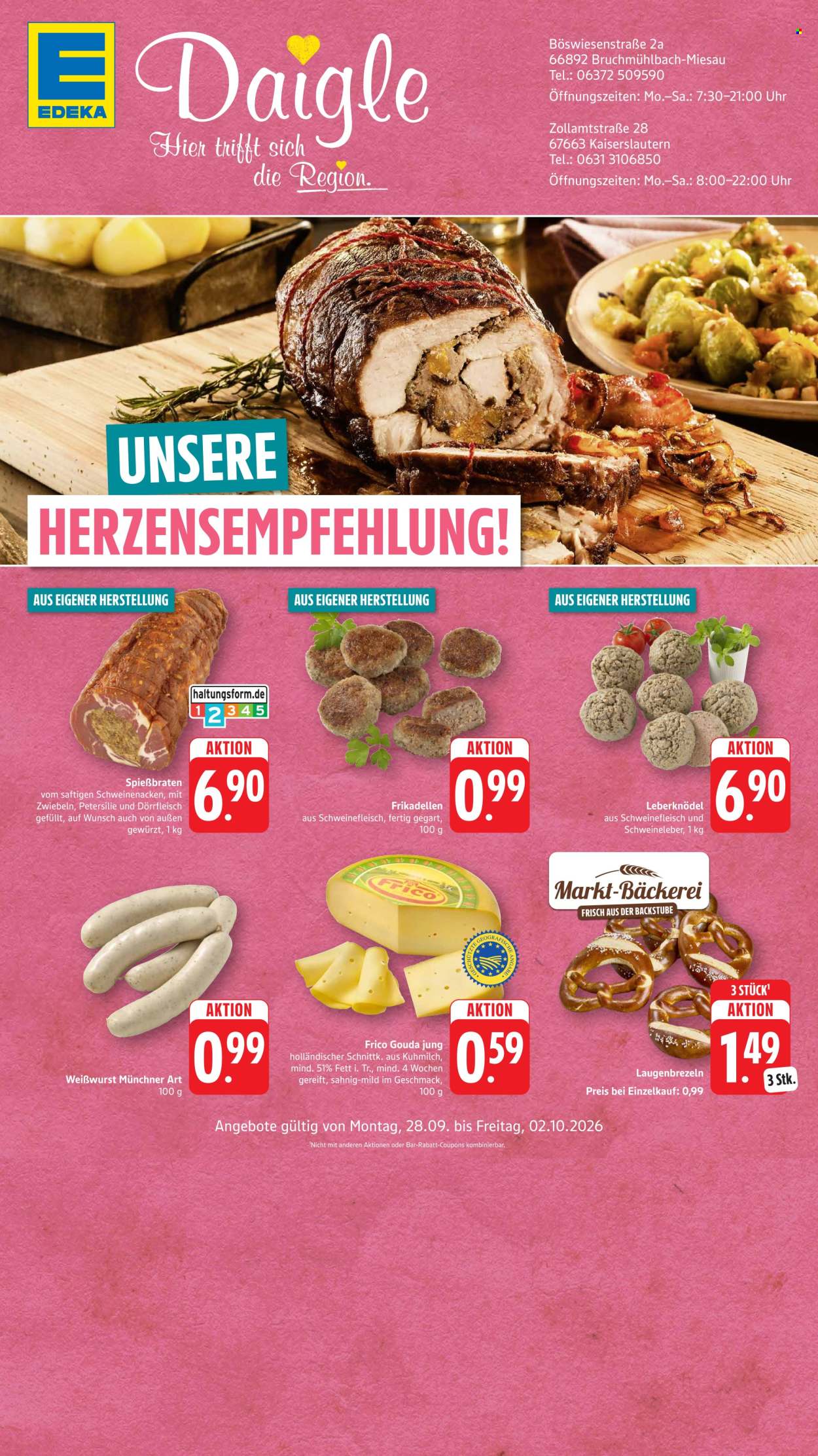 E center Prospekte  - 28.9.2026 - 2.10.2026. Seite 1