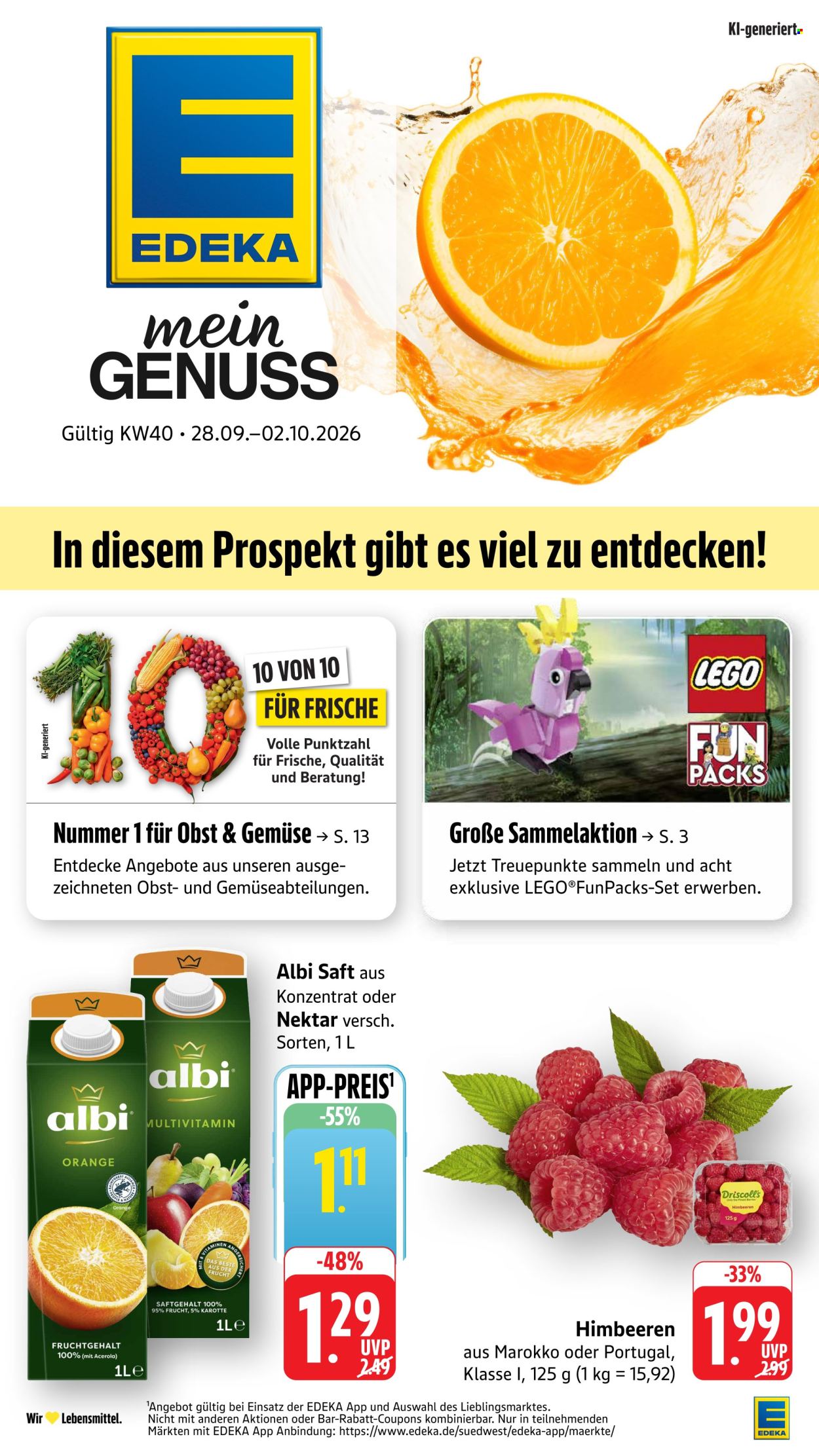 E center Prospekte  - 28.9.2026 - 2.10.2026. Seite 1
