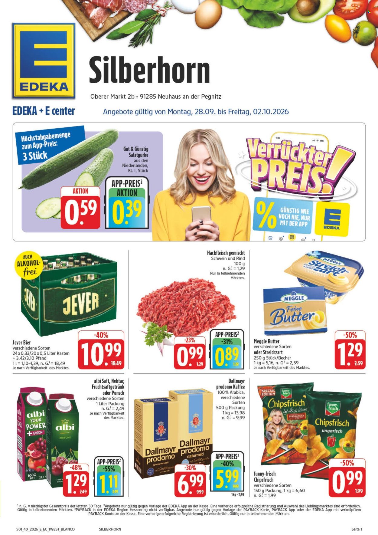Edeka Prospekte  - 28.9.2026 - 2.10.2026. Seite 1