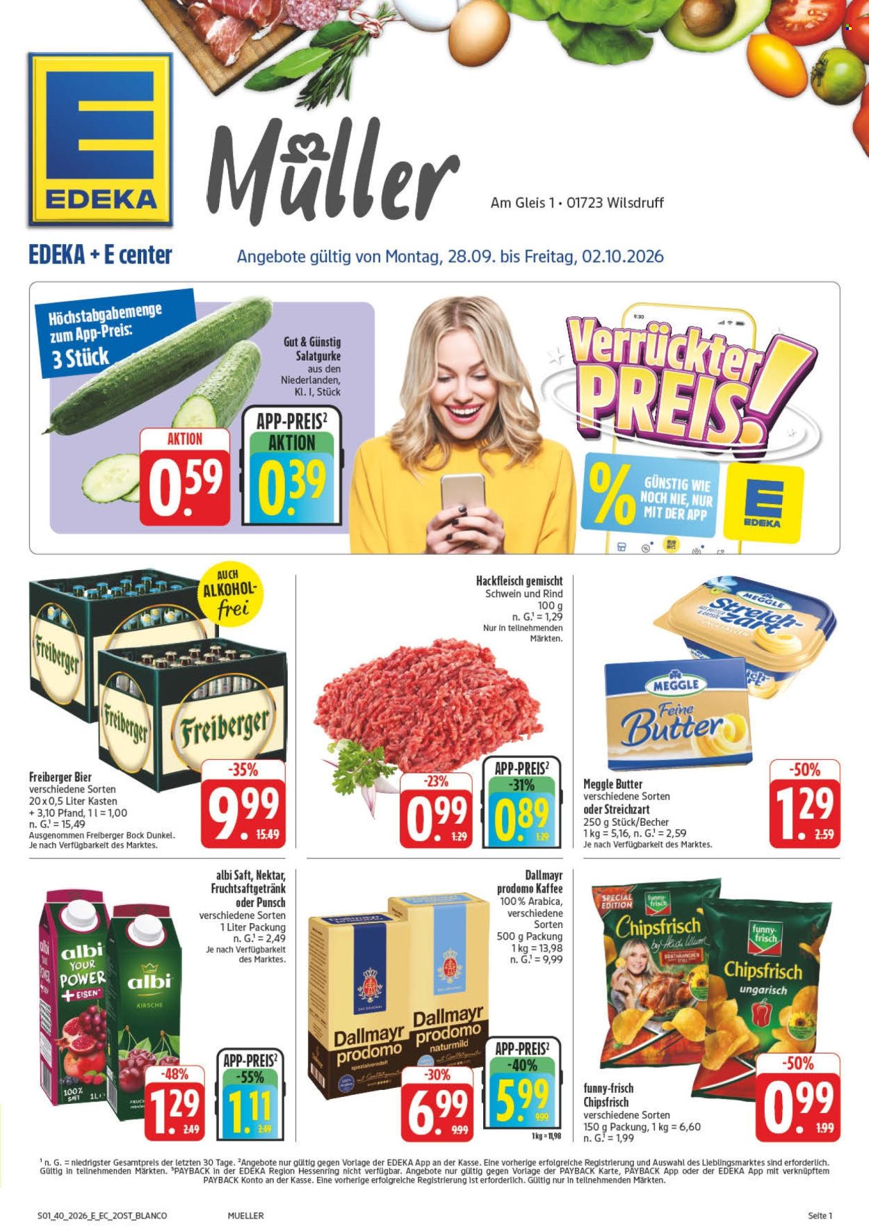Edeka Prospekte  - 28.9.2026 - 2.10.2026. Seite 1