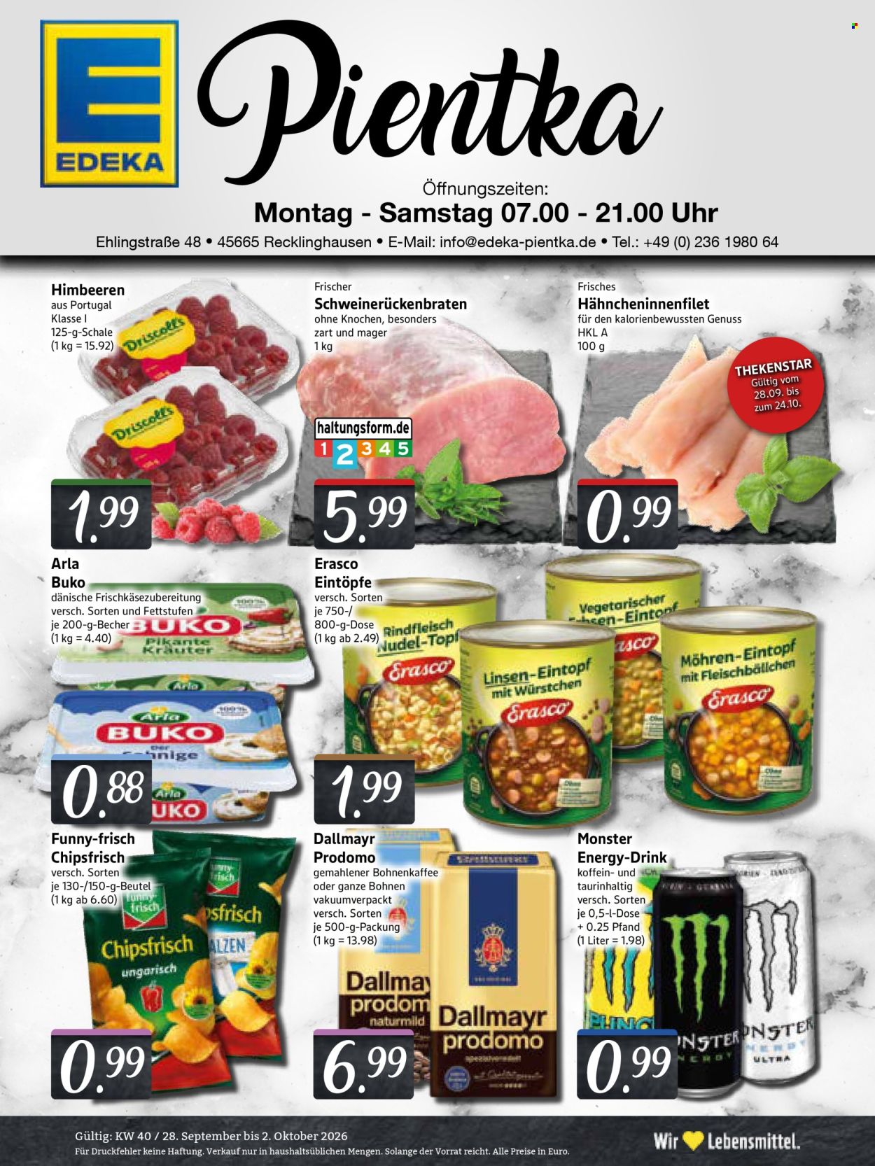 Edeka Prospekte  - 28.9.2026 - 2.10.2026. Seite 1