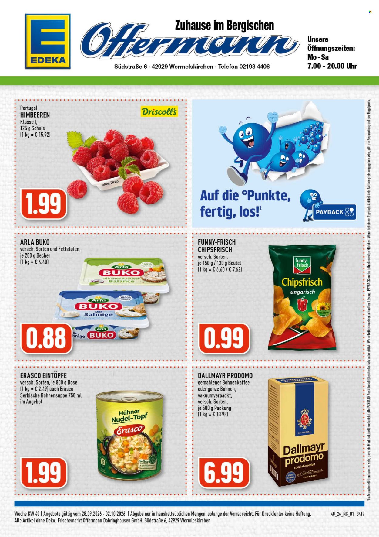 Edeka Prospekte  - 28.9.2026 - 2.10.2026. Seite 1