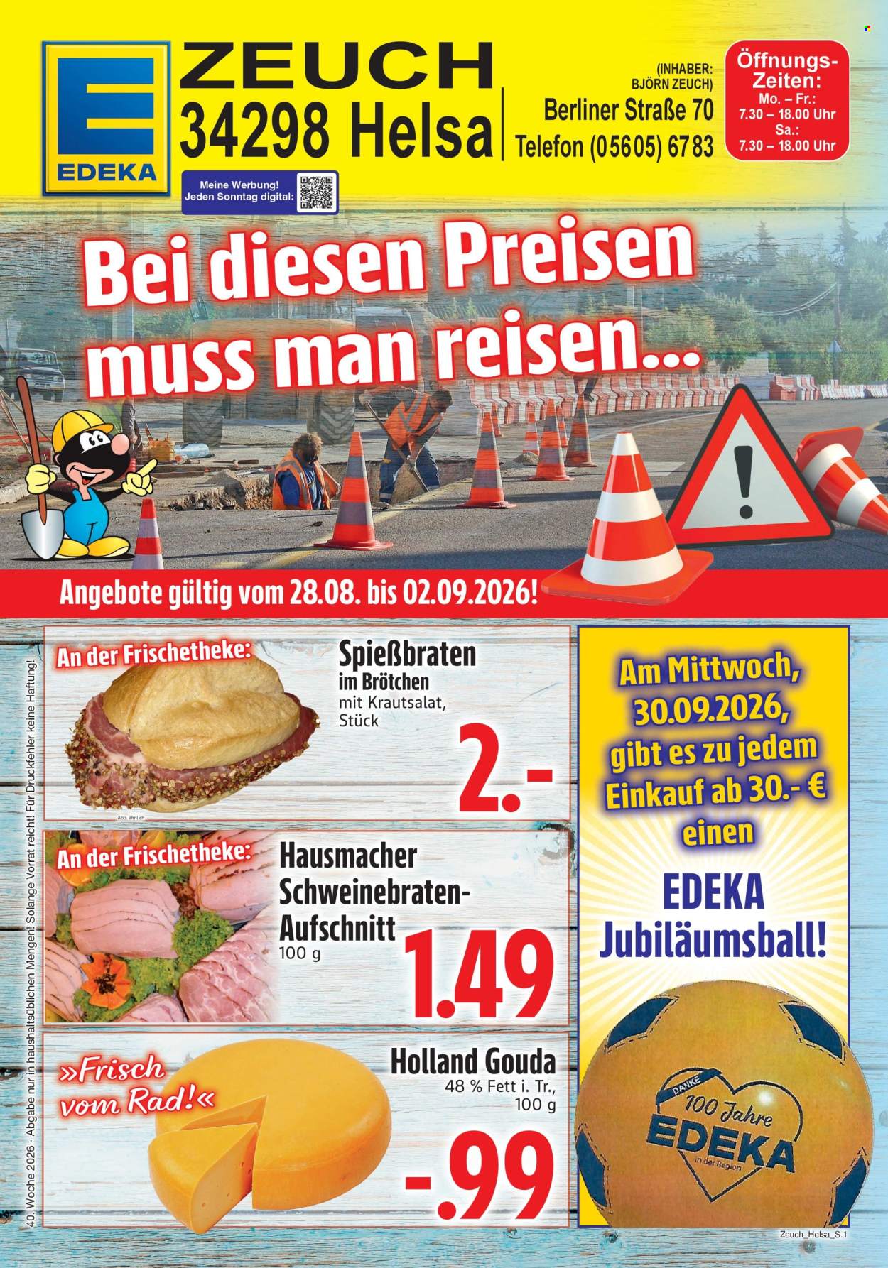 Edeka Prospekte  - 28.9.2026 - 2.10.2026. Seite 1