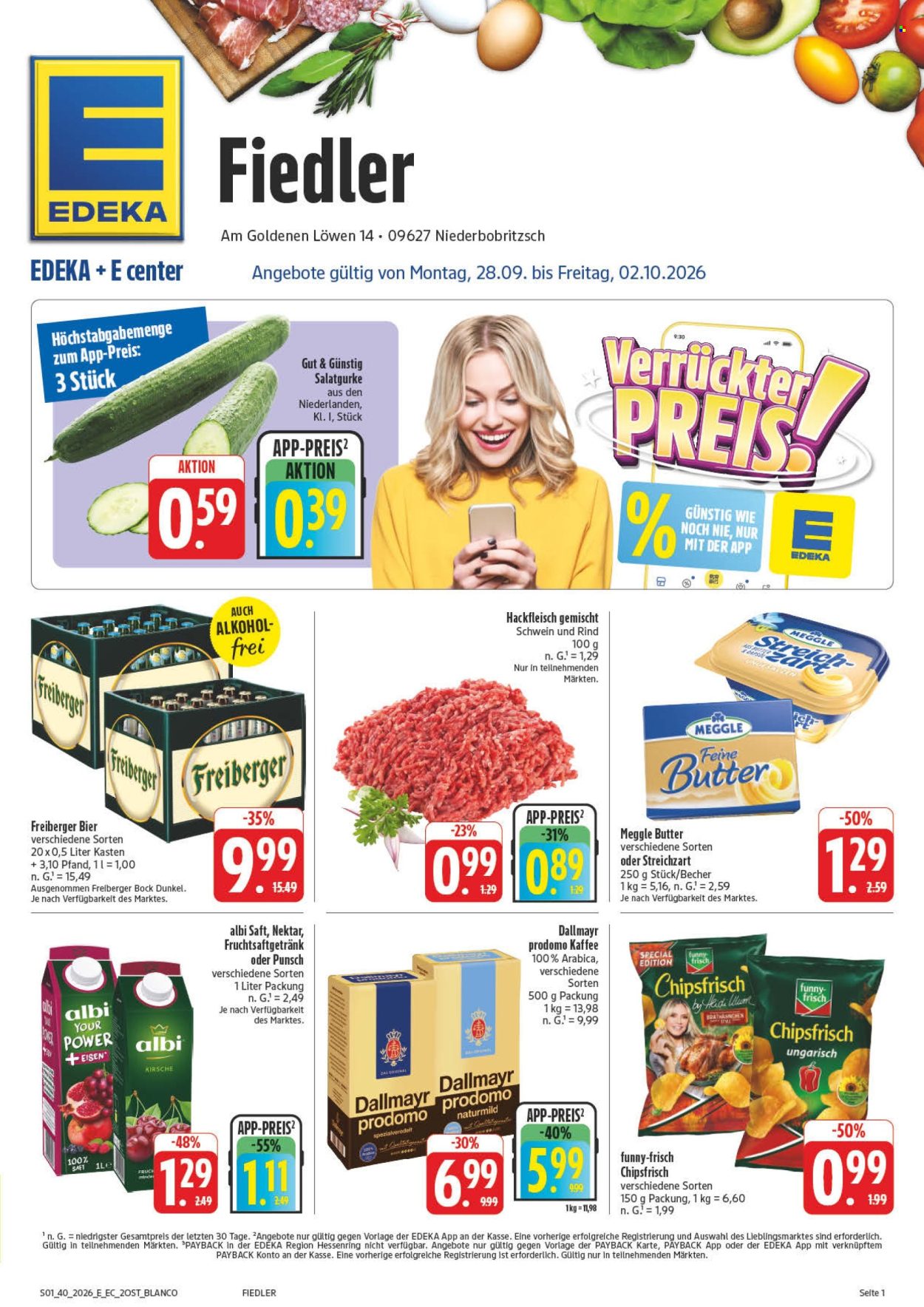 Edeka Prospekte  - 28.9.2026 - 2.10.2026. Seite 1