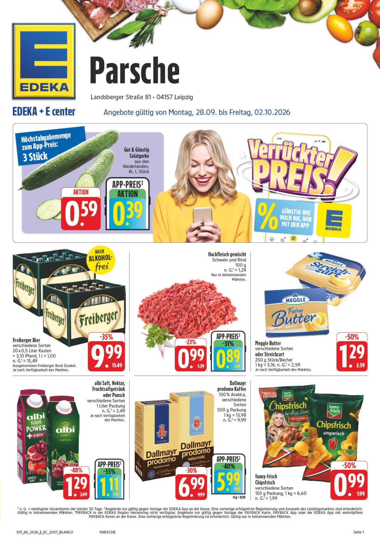 Edeka Prospekte  - 28.9.2026 - 2.10.2026. Seite 1
