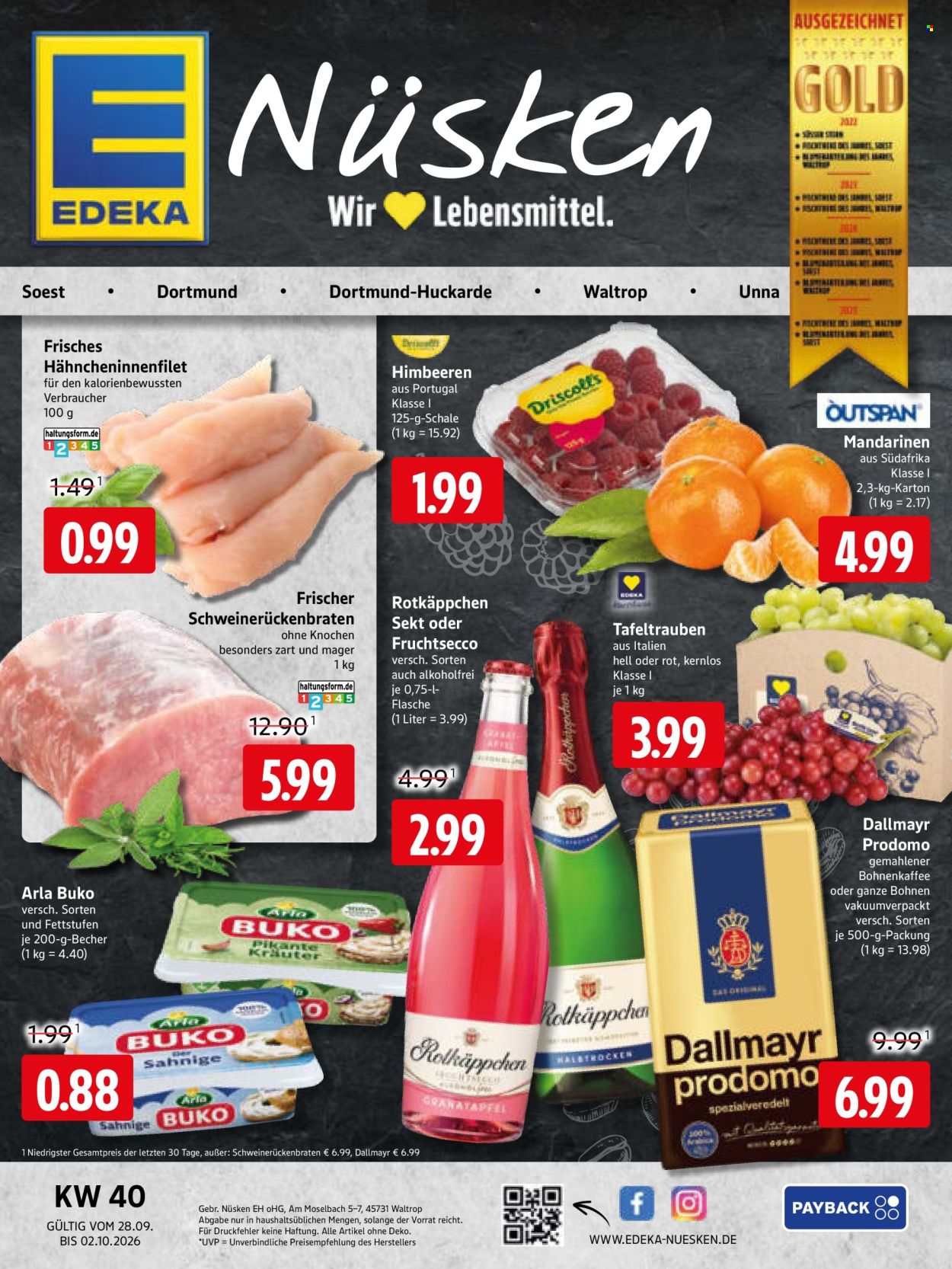 Edeka Prospekte  - 28.9.2026 - 2.10.2026. Seite 1