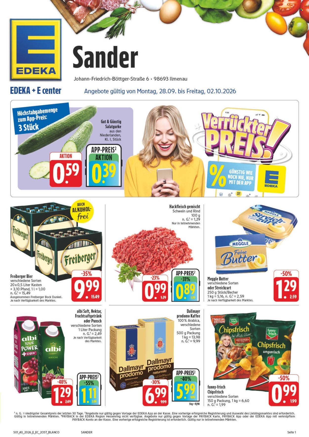 Edeka Prospekte  - 28.9.2026 - 2.10.2026. Seite 1